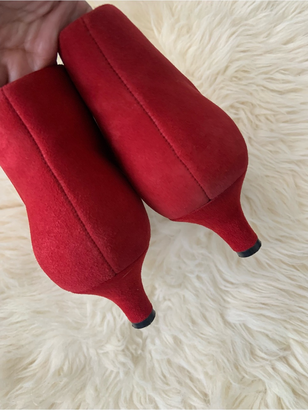 CLARKS Short Suede Kitten Heel Booties (Sz 42.5) - Picture 5 of 8